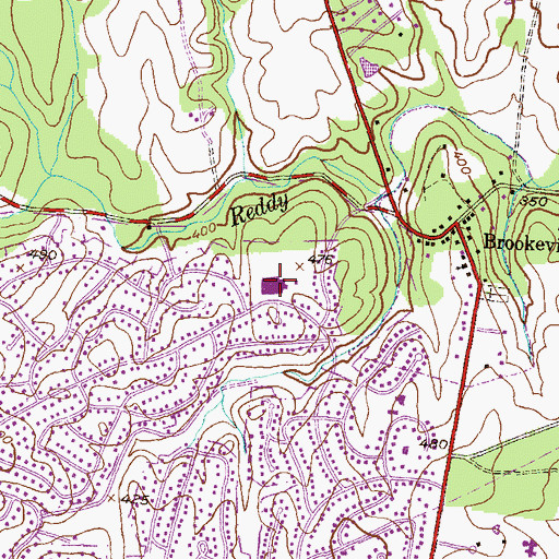 Topographic Map of Belmont Elementary School, MD