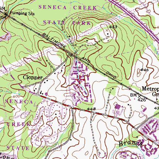 Topographic Map of Bennington, MD