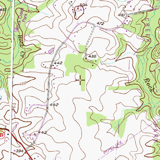 Topographic Map of Bowie Mill Estates, MD