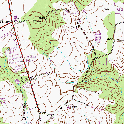 Topographic Map of Brandermill, MD