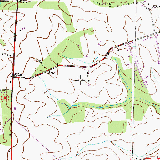 Topographic Map of Brook Hollow, MD