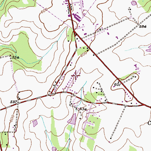 Topographic Map of Brooke Grove, MD