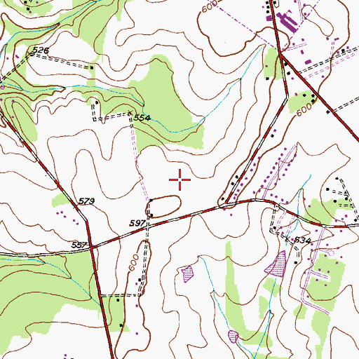 Topographic Map of Burnham Hills, MD