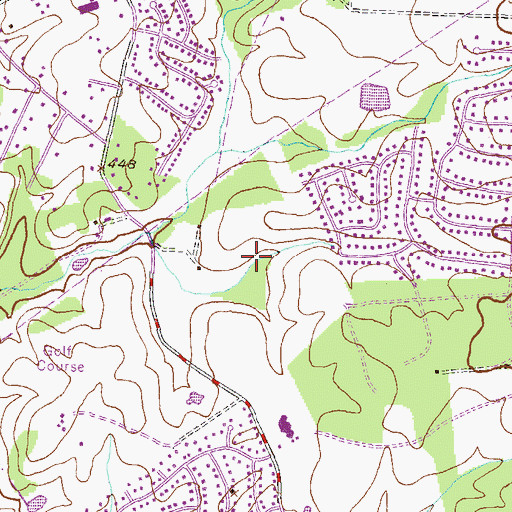 Topographic Map of Cashell Manor, MD