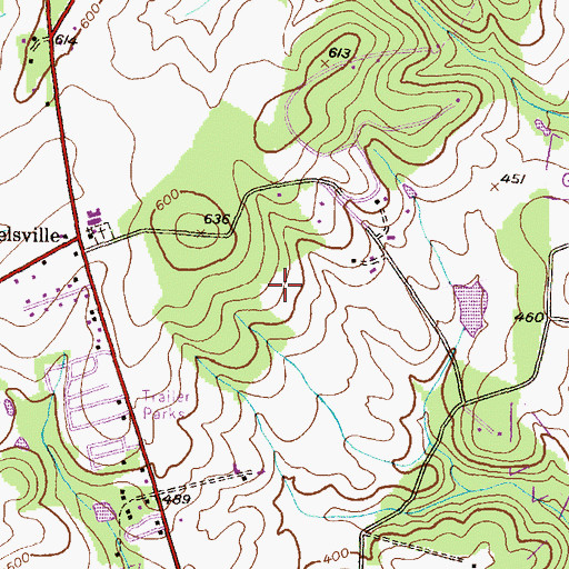 Topographic Map of Chadswood, MD