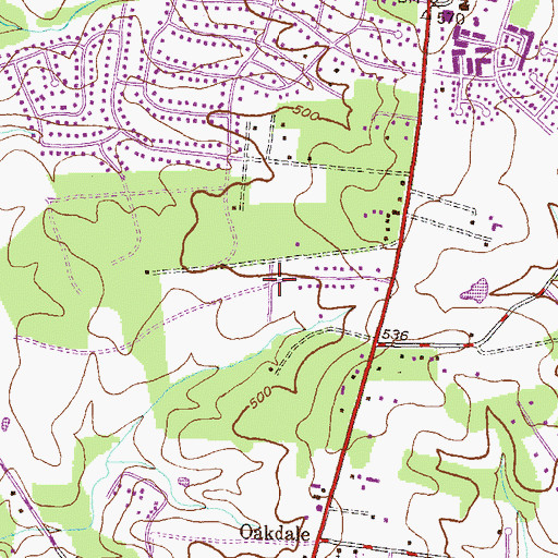 Topographic Map of Cherry Valley, MD