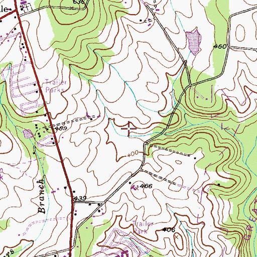 Topographic Map of Clear Spring Park, MD