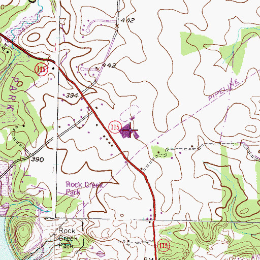 Topographic Map of Colonel Zadok Magruder High School, MD