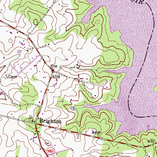 Topographic Map of Dobridge, MD