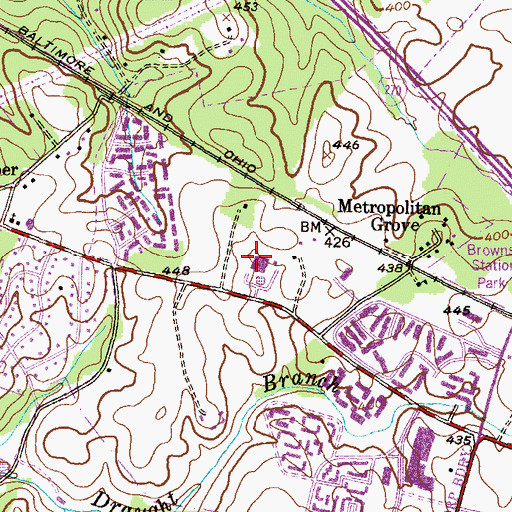 Topographic Map of Dorsey Estates, MD