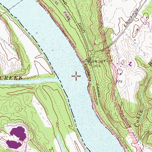 Topographic Map of Edwards Ferry (historical), MD