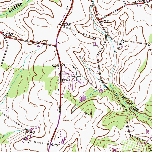 Topographic Map of Fetrows, MD