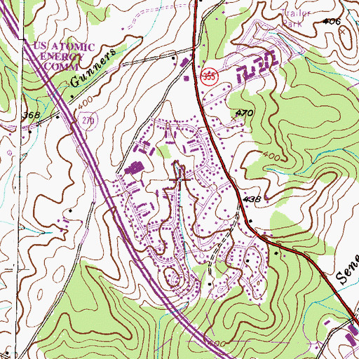 Topographic Map of Fox Chapel, MD