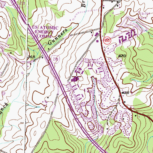 Topographic Map of Fox Chapel Elementary School, MD