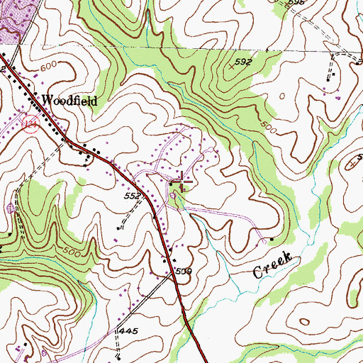 Topographic Map of Garfield Manor, MD
