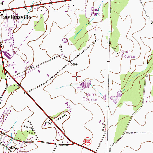 Topographic Map of Golf Estates, MD