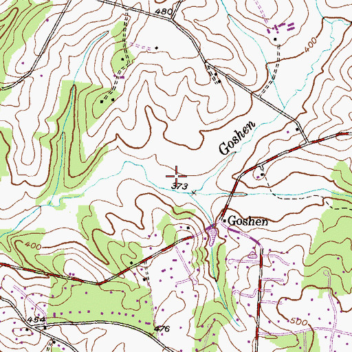 Topographic Map of Goshen Branch Park, MD