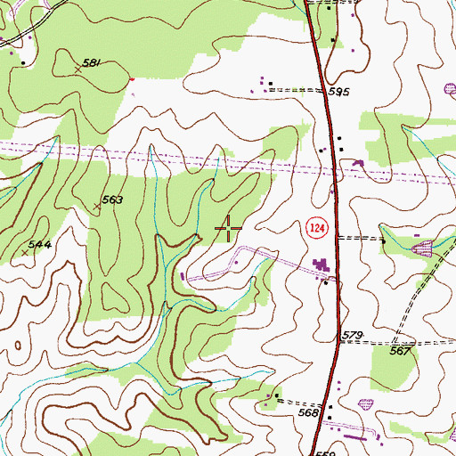 Topographic Map of Hadley Farms, MD