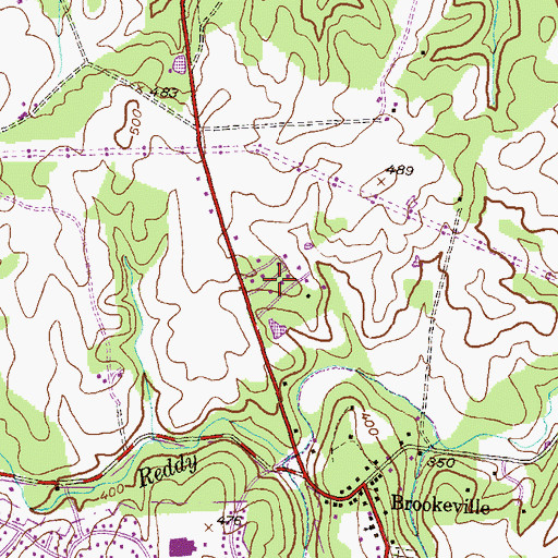 Topographic Map of Holiday Hills, MD