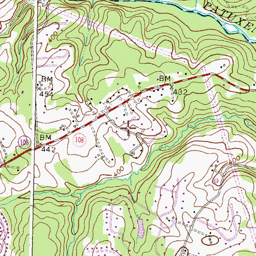 Topographic Map of Ashmead, MD