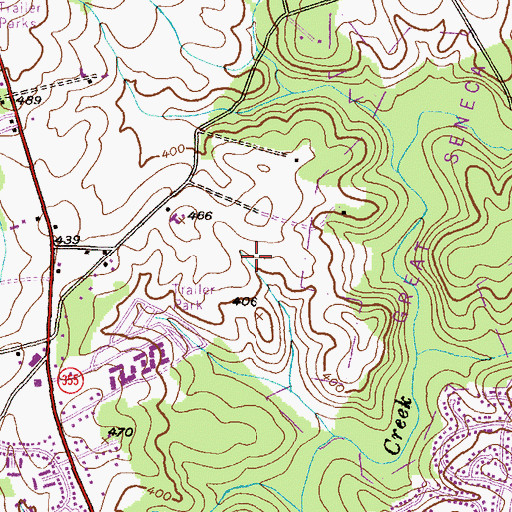 Topographic Map of Kings Square, MD