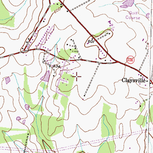 Topographic Map of Laytonsville Knolls, MD