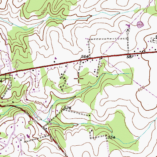 Topographic Map of Laytonsville Park, MD