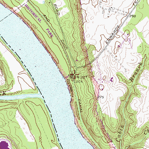 Topographic Map of Lock 25, MD