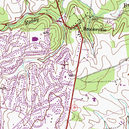 Topographic Map of Longwood Park, MD