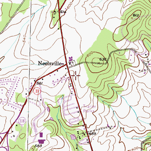 Topographic Map of Martin Luther King Middle School, MD