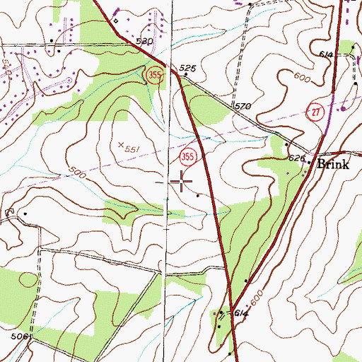 Topographic Map of Milestone, MD