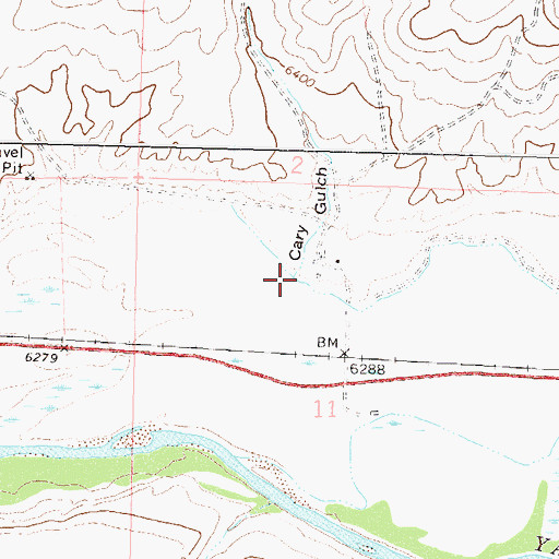 Topographic Map of Cary Gulch, CO
