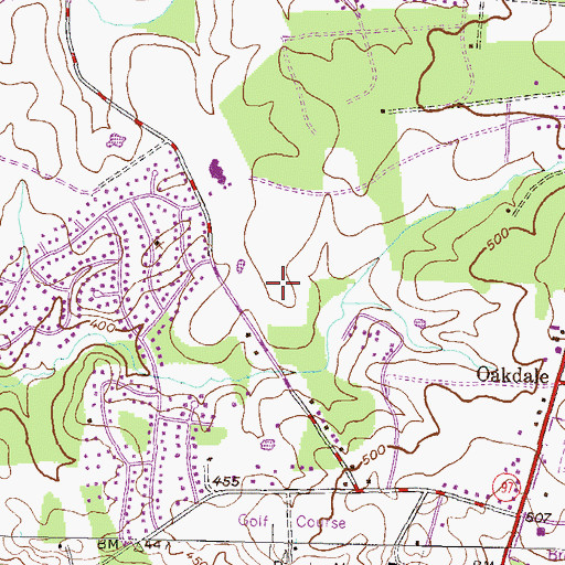 Topographic Map of Norbeck Estates, MD