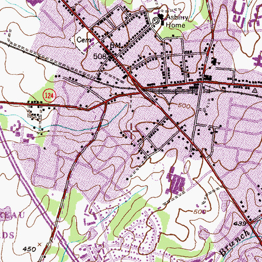 Topographic Map of Observatory Heights, MD