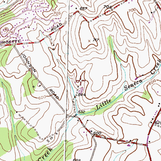 Topographic Map of Ovid Hazen Wells Recreational Park, MD