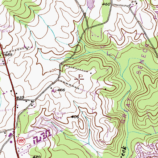 Topographic Map of Quail Ridge, MD