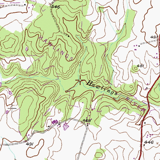 Topographic Map of Rachel Carson Conservation Park, MD