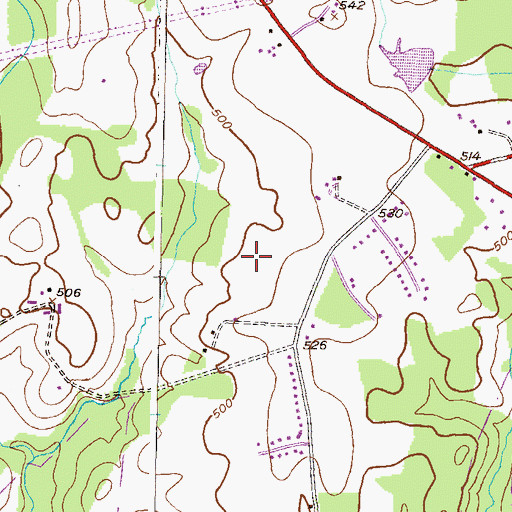 Topographic Map of Rolling Knolls, MD
