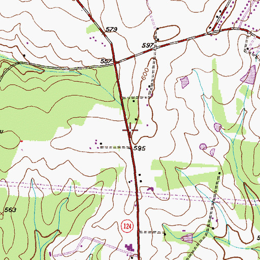 Topographic Map of Rosewood Estates, MD