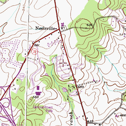 Topographic Map of Schneiders Trailer Haven, MD