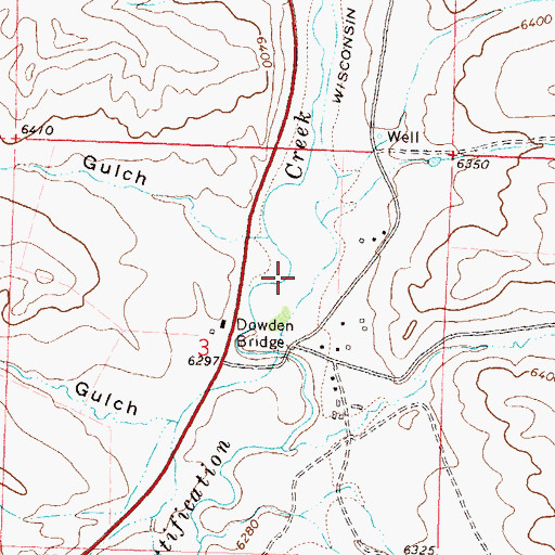 Topographic Map of Dowden Bridge, CO