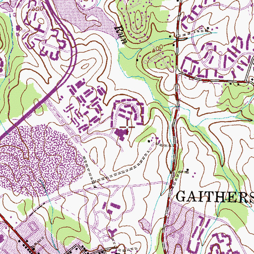 Topographic Map of South Lake Elementary School, MD