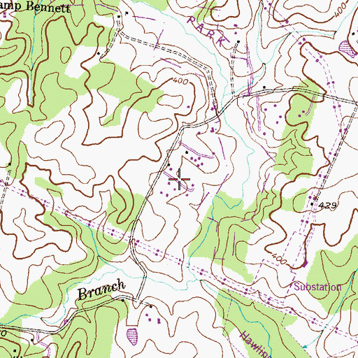 Topographic Map of Sunnymeade, MD