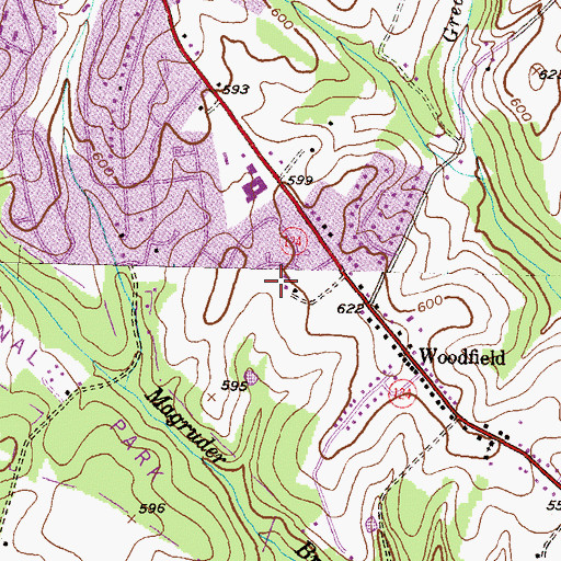 Topographic Map of The Plantations, MD