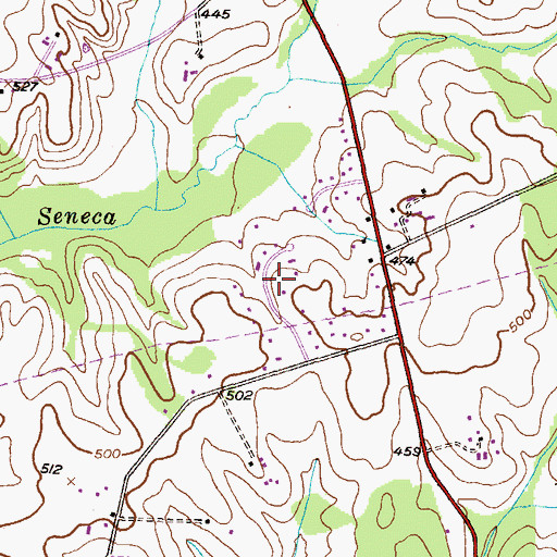 Topographic Map of Ward Farm Estates, MD