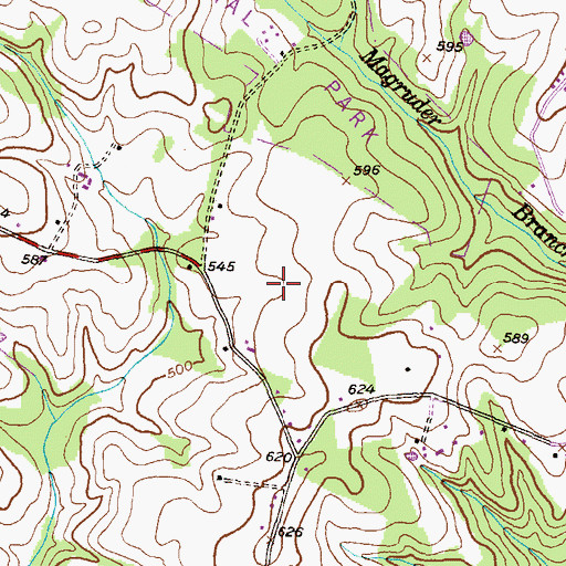 Topographic Map of Wilderness Walk, MD
