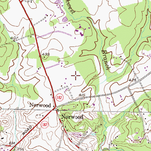 Topographic Map of Woodlawn Park, MD