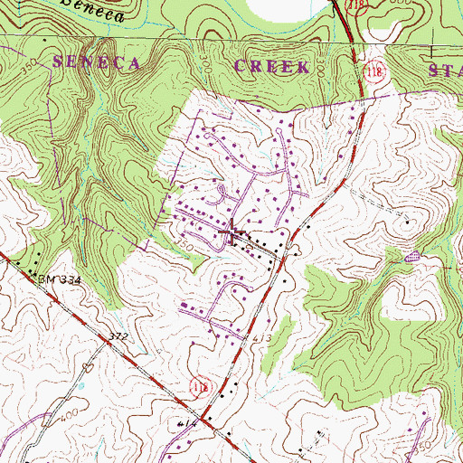 Topographic Map of Brookmead, MD
