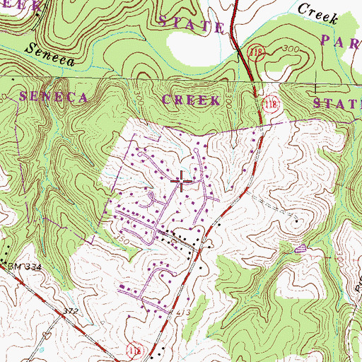 Topographic Map of Brookmead North, MD