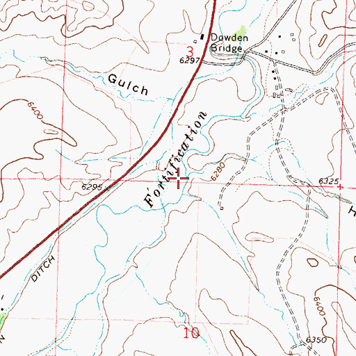 Topographic Map of Hayden Cutoff Draw, CO